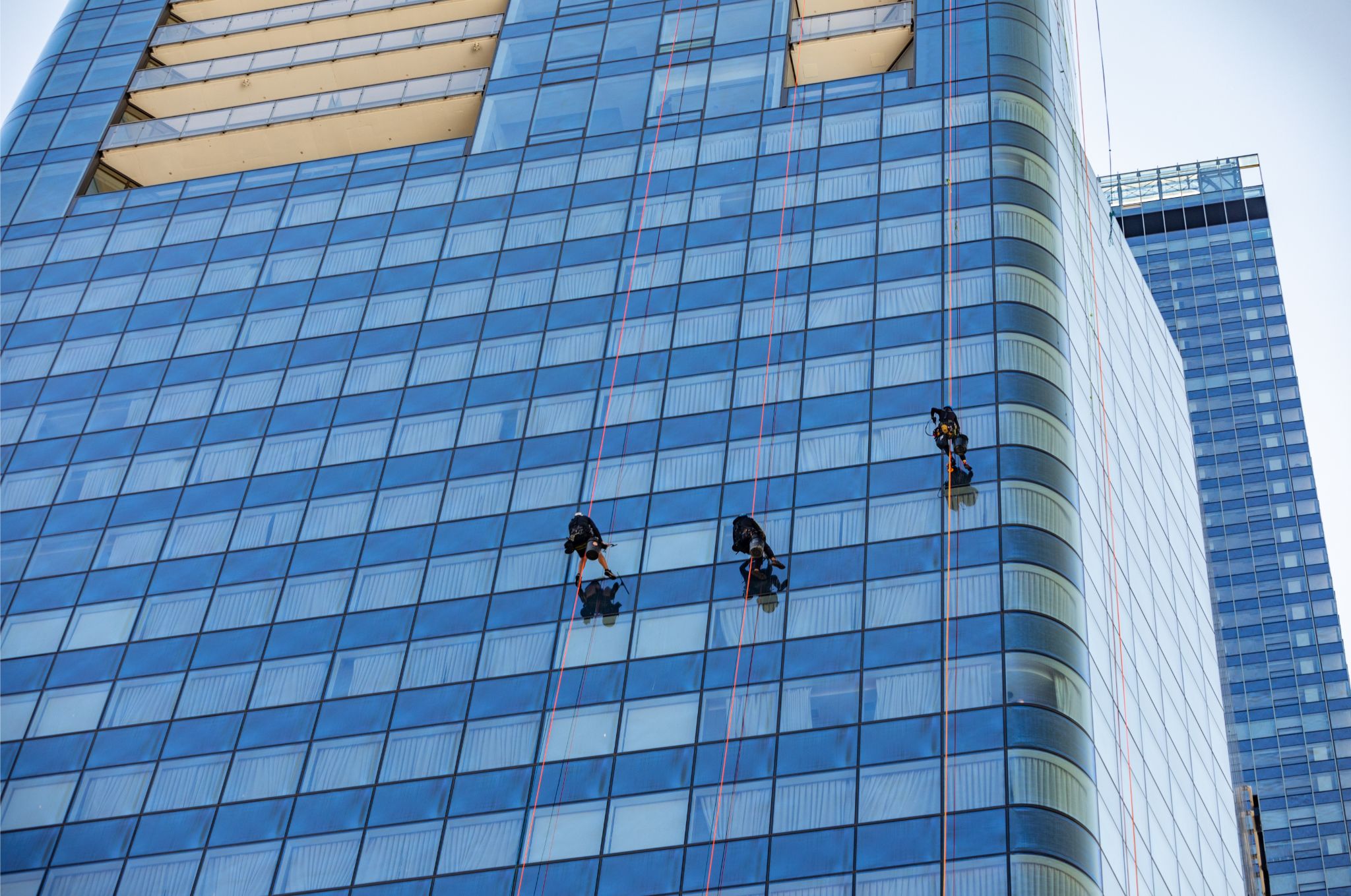 aurora industries team high rise window cleaning in downtown edmonton