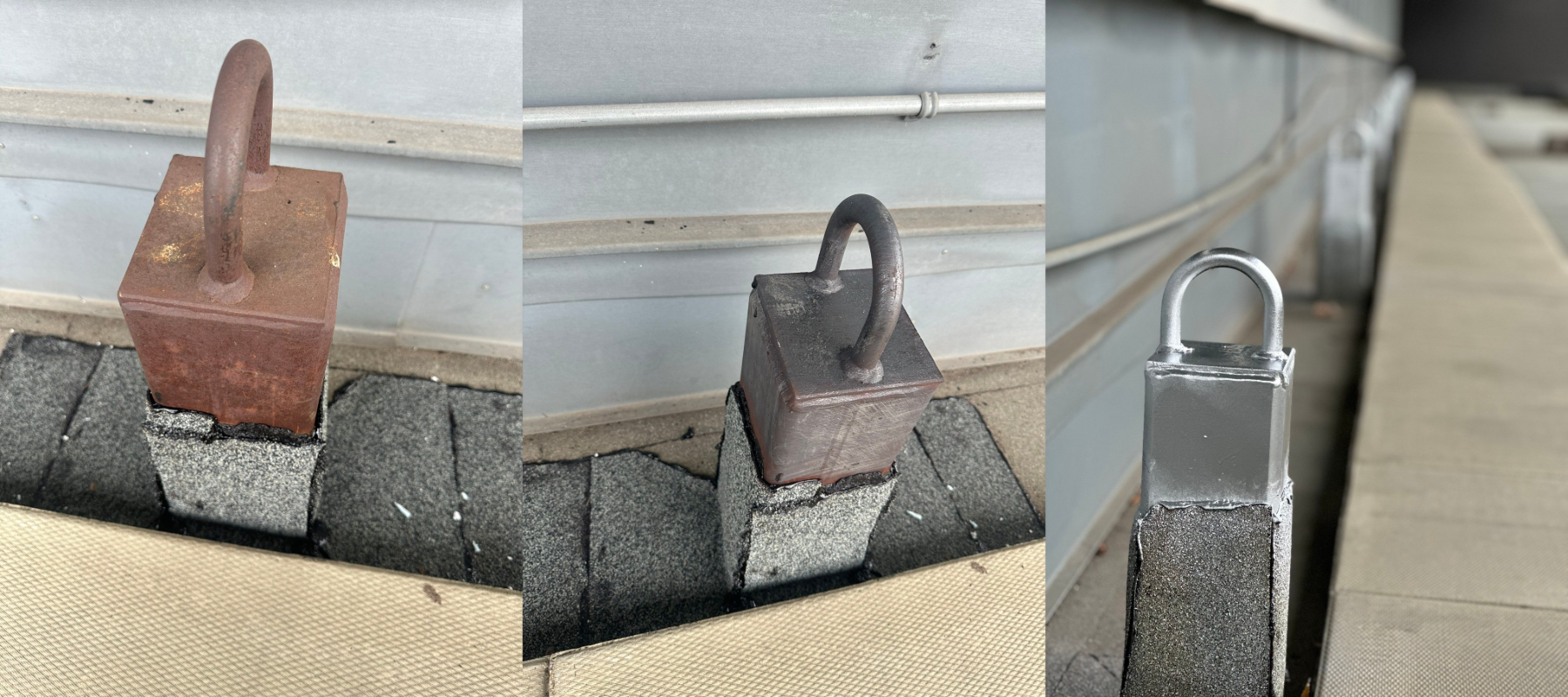 rust removal progression on anchor installation using laser cleaning